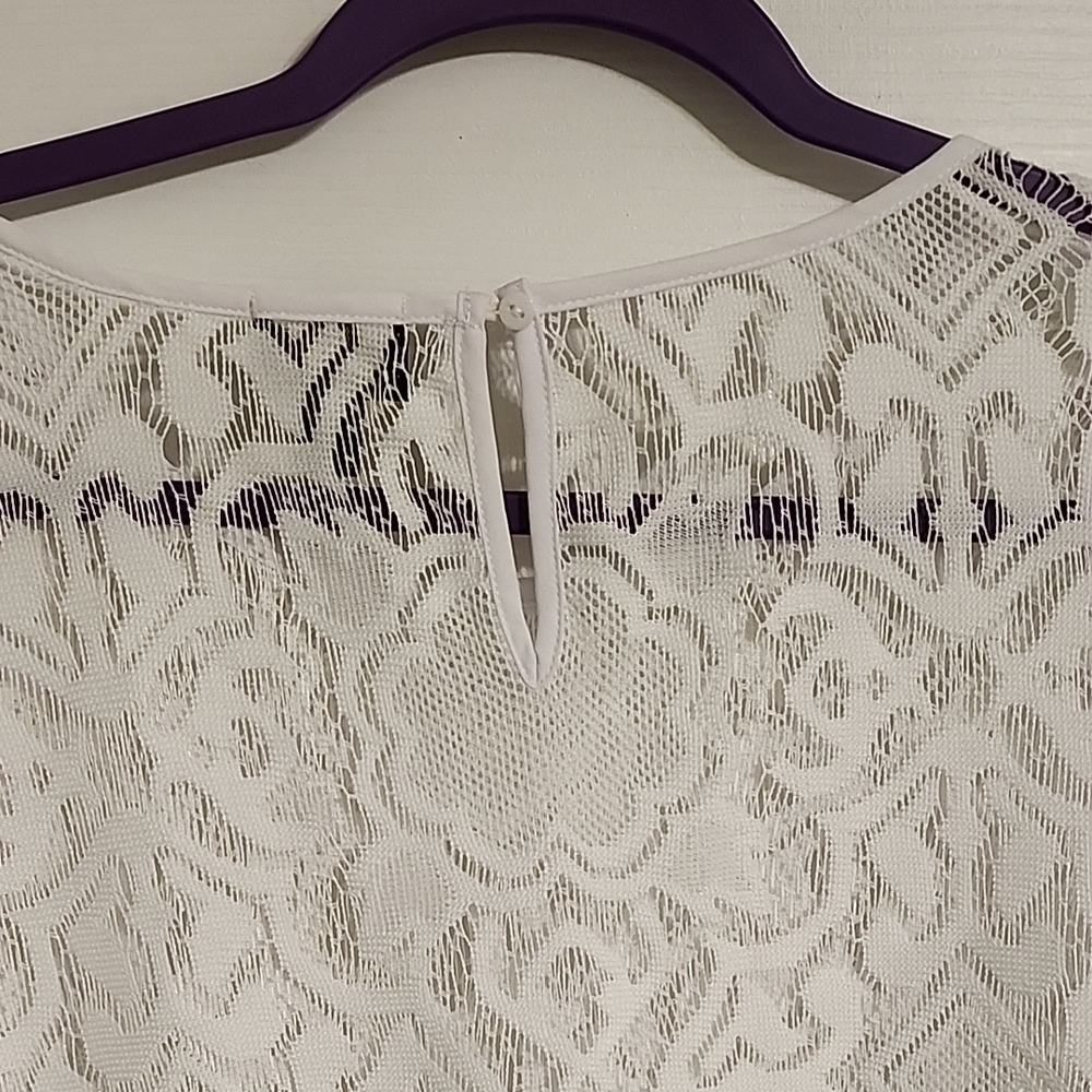 Worthington White Lace Blouse - Picture 4 of 7